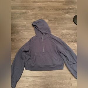 Lululemon cropped quarter zip scuba hoodie